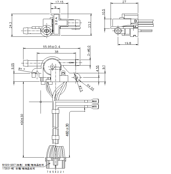 流量&温度传感器CORF-1101-01产品外形图