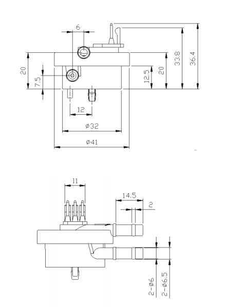 流量传感器OT-16产品外形图