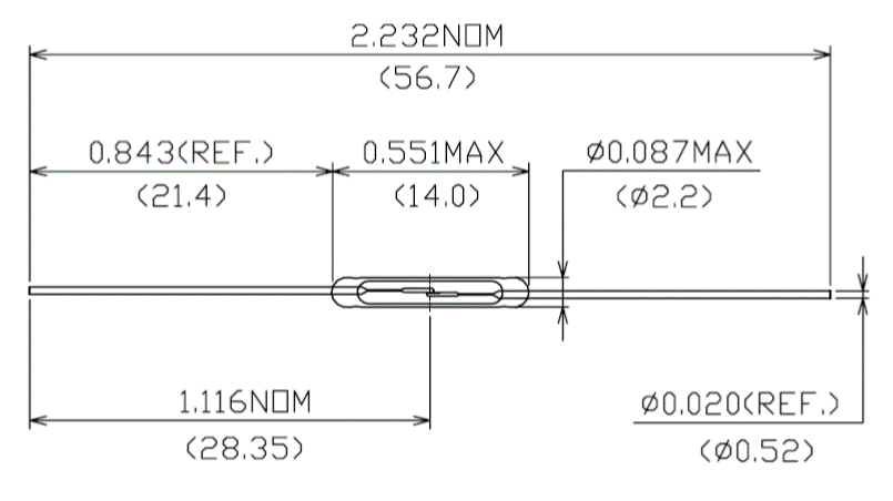 HYR-1532B磁簧开关产品外形图