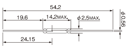 HYR1501磁簧开关产品外形图