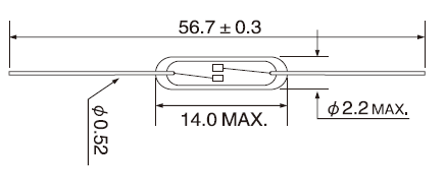 RD-7B磁簧开关产品外形图