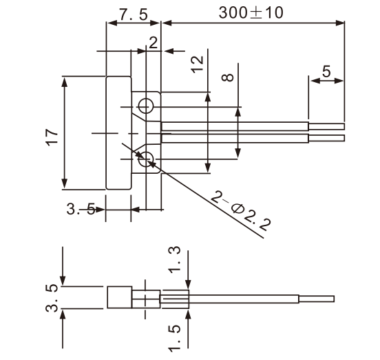 干簧管式接近传感器PS-1XXX系列产品外形图