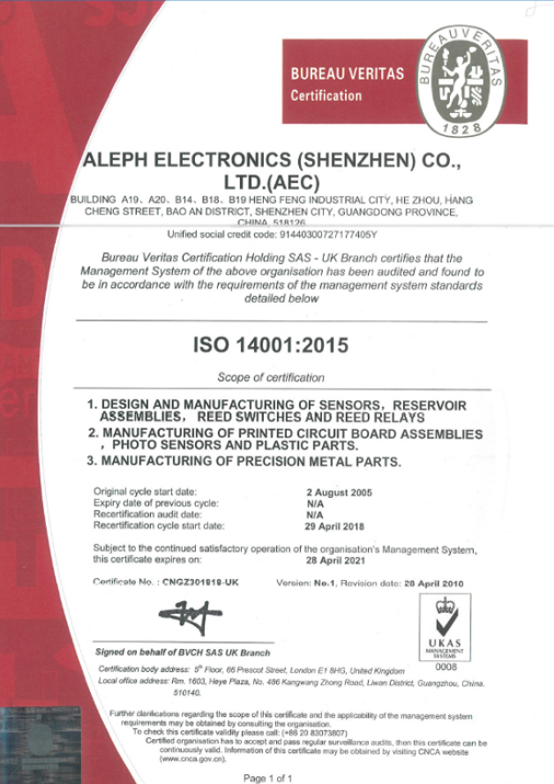 ISO14001：2015版